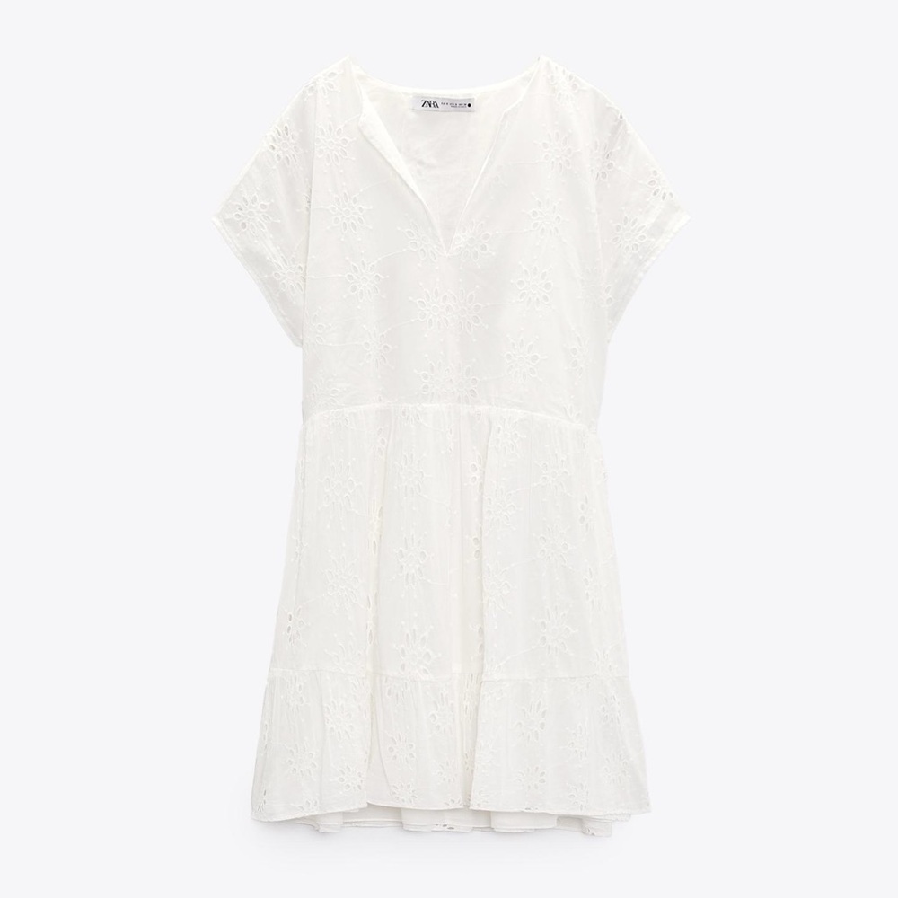 Zara Openwork Embroidered Dress